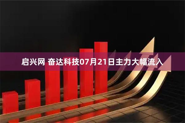 启兴网 奋达科技07月21日主力大幅流入