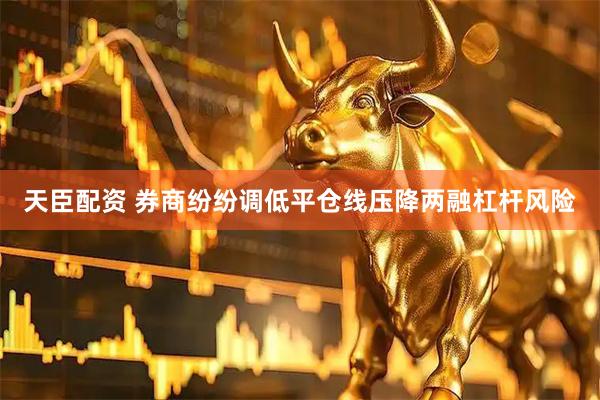 天臣配资 券商纷纷调低平仓线压降两融杠杆风险